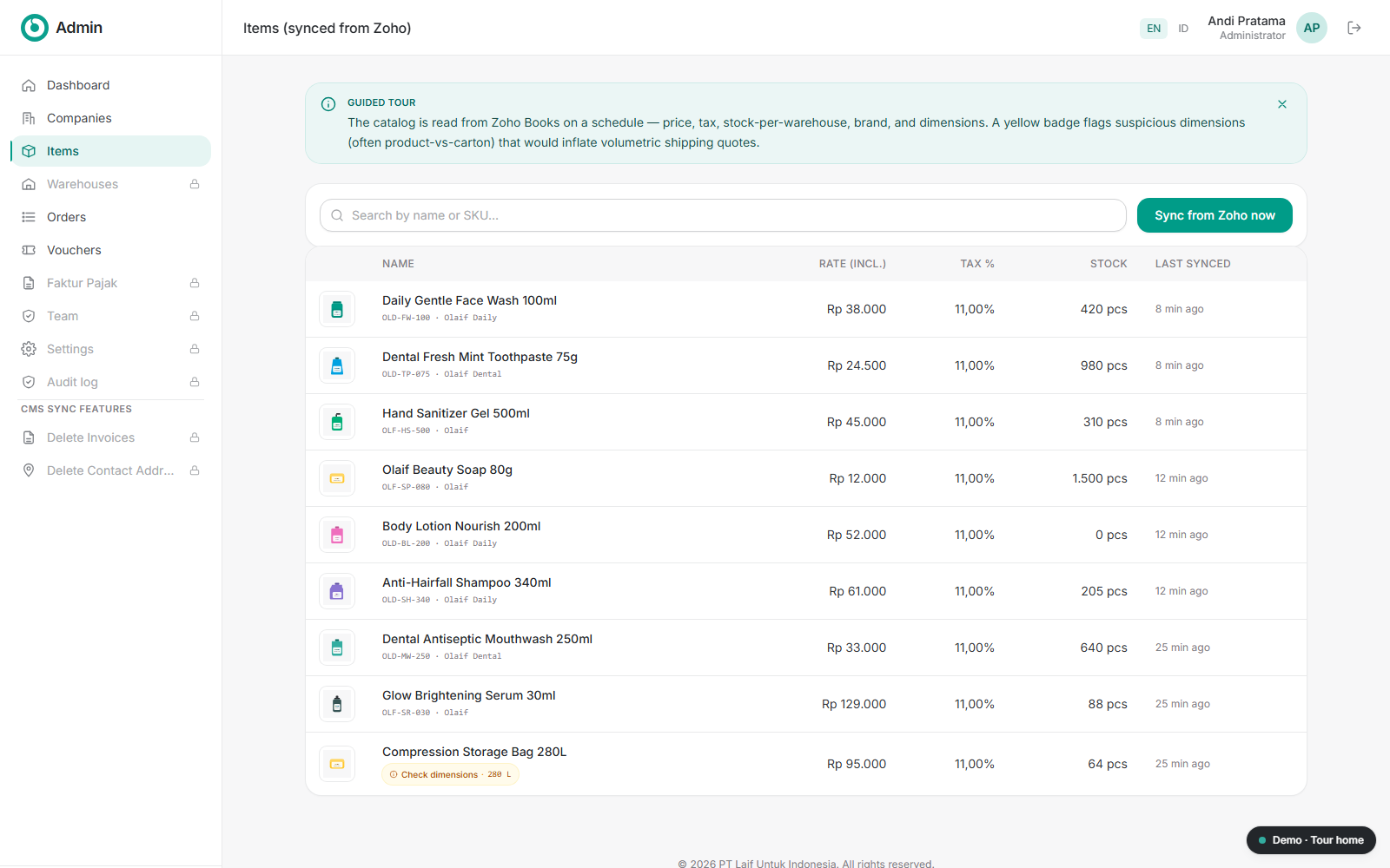 Olaif Purchase — Pricing that knows each buyer