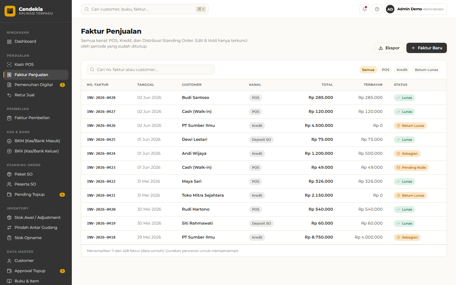 Pustaka — Point of Sale & Invoicing