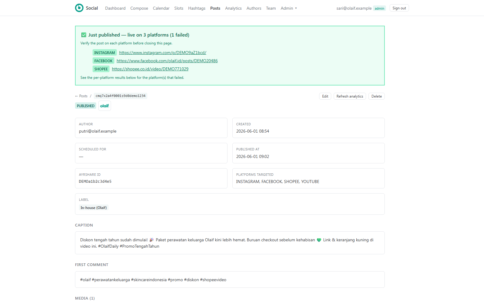 Social Post — Turn a post into a storefront with Shopee Video
