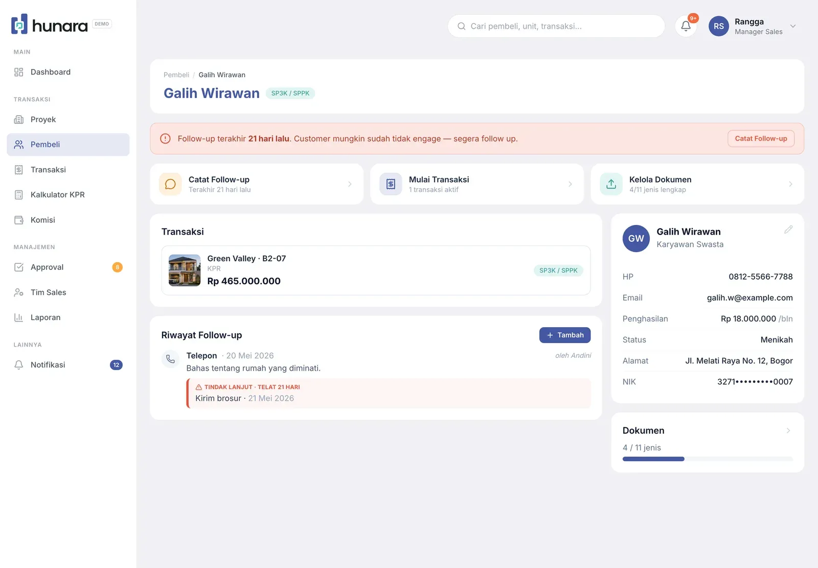 Hunara — buyer profile & documents
