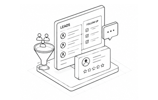 CRM and lead management illustration
