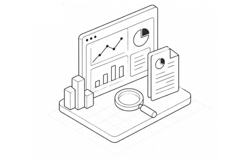 Reporting and analytics app illustration